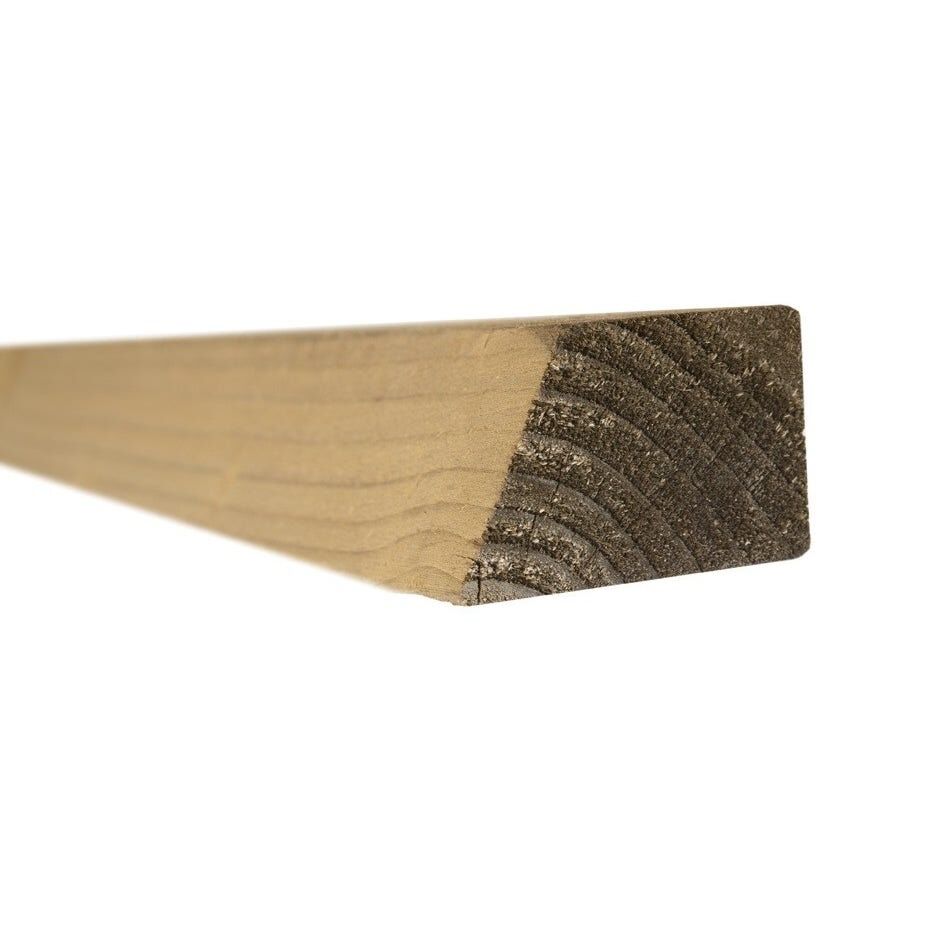 3000 x 47 x 125mm (2EX) Cant Rail Brown Treated