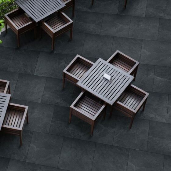 Global Stone Station Porcelain Paving 600x900mm Single Pack of 48 Black