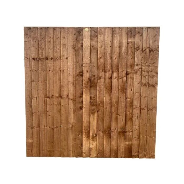 Heavy Duty Closeboard Fence Panel - Brown - Image 2