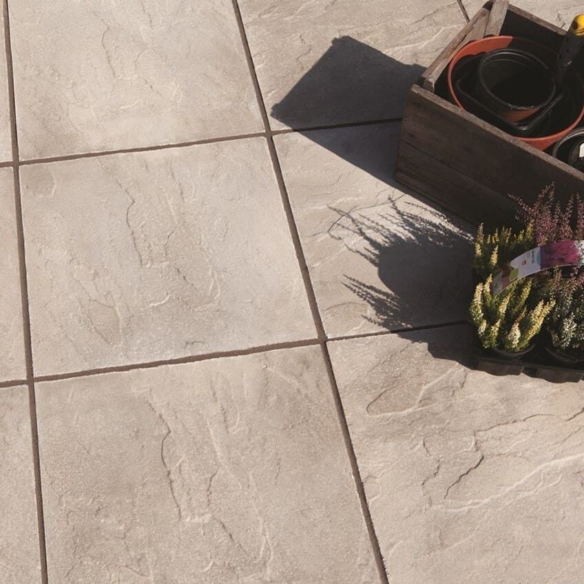 Bradstone Peak Riven 450mm x 450mm x 32mm Paving Slab - Natural