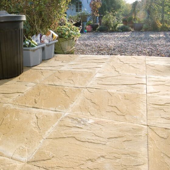 Bradstone Peak Riven 600mm x 600mm x 35mm - Buff